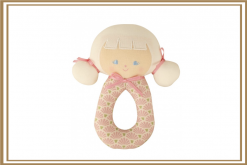 ALIMROSE AUDREY GRAB RATTLE MAUVE & MINT